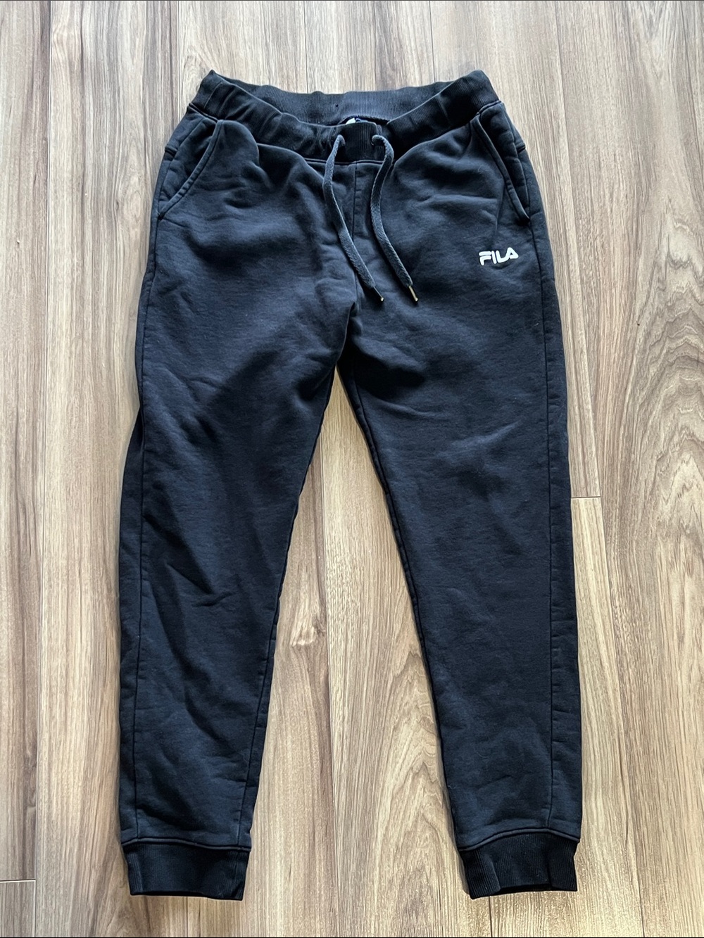 Fila Men's Black Jogger Sweatpants with Logo